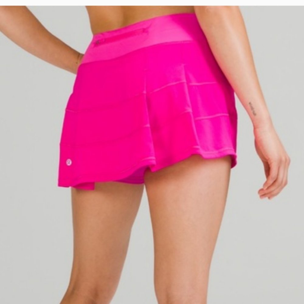 NWT Lululemon Pace Rival Tennis Skirt POW Pink Regular 6 - Picture 2 of 15